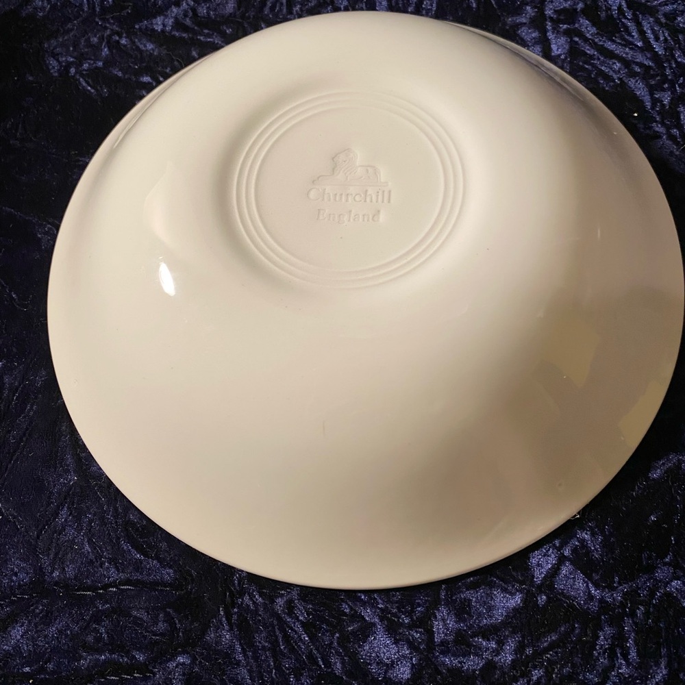 Churchill Blue Willow Serving Bowl 9 Inches Made in England - Picture 3 of 4